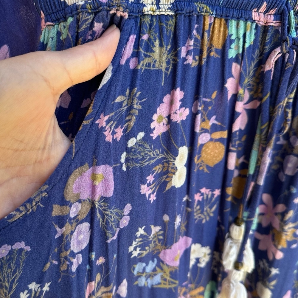 Spell and the Gypsy Wild Bloom Midi Dress Navy - Picture 8 of 13